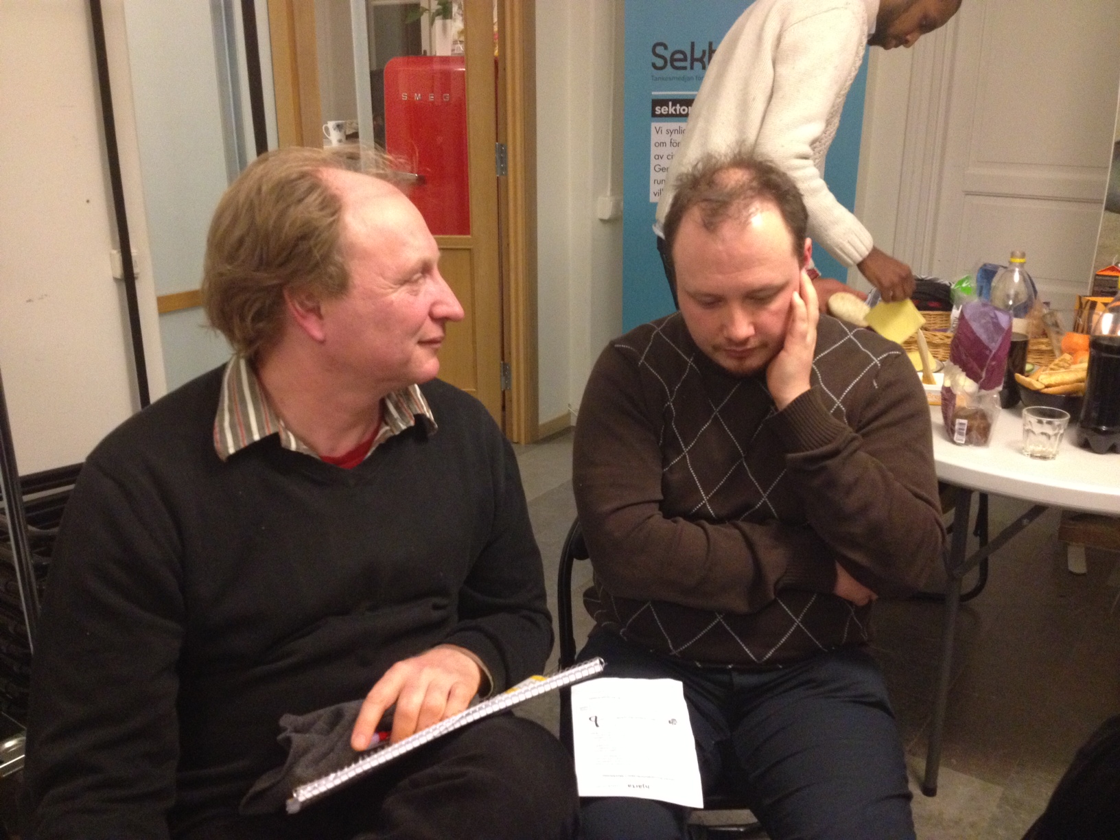 Daniel - nyvald kontaktpersson för Hjärta Sydöst i samsprååk med Carl från F! som besökte oss.